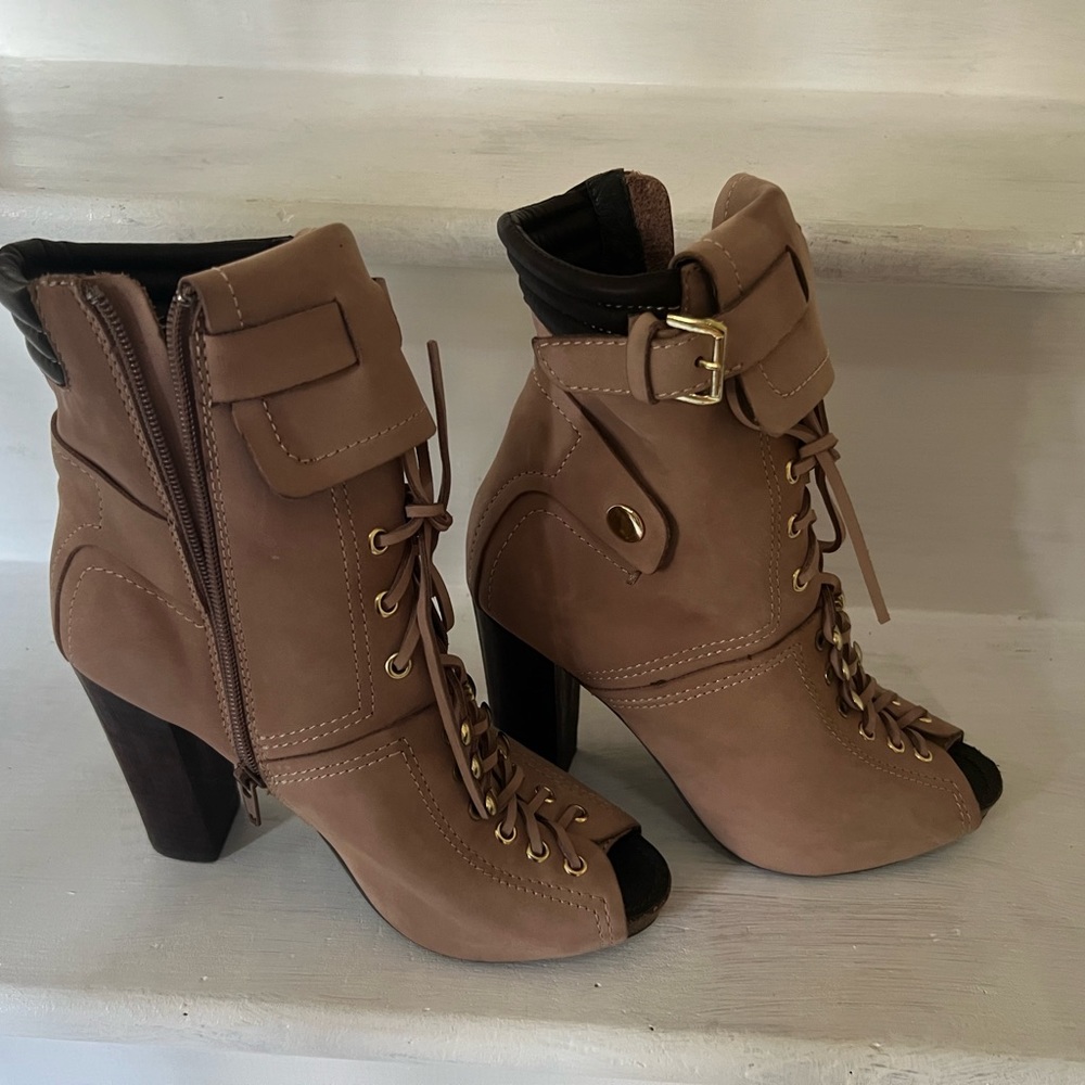 Brown, Apepazza, leather booties! Size 8.5 women